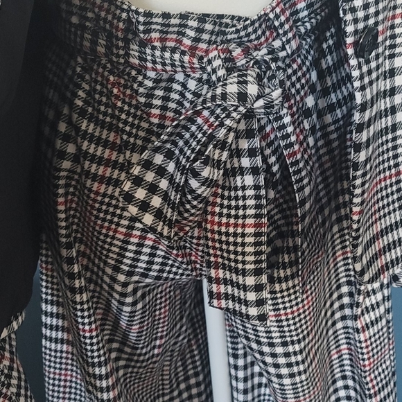 Plaid suit with tie waist pants - Picture 3 of 3